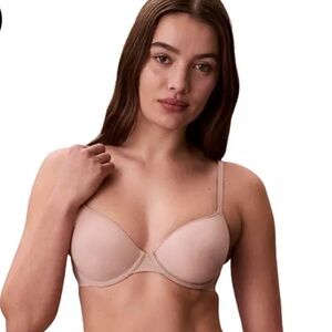 Calvin Klein Sheer Marquisette Spacer Demi Bra, Size 32DD Color subdued NWT